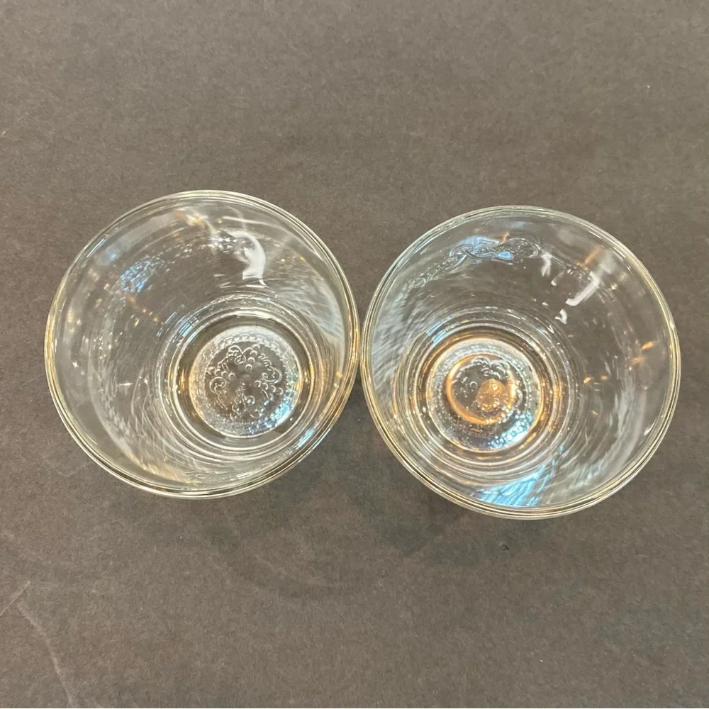 𝅺SET of 2 Crown Royal Whiskey Lowball Glass Tumblers Embossed